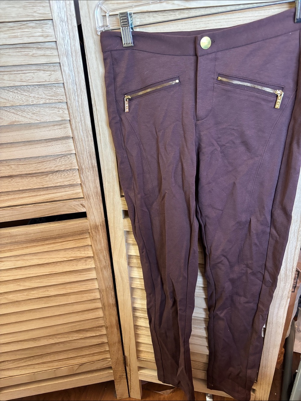 IMAN Ponte Skinny Pants with Gold-Accent Hardware 2